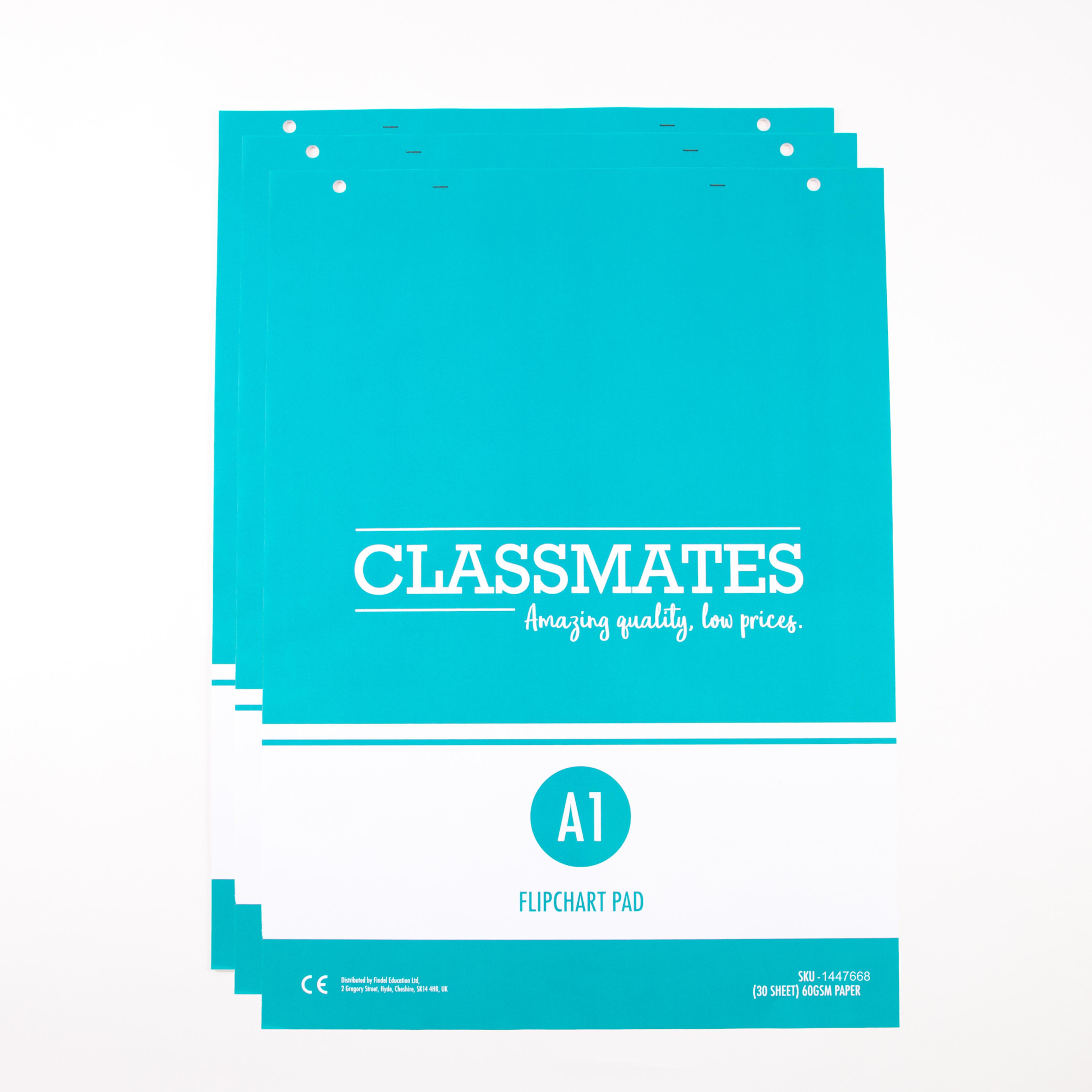 Classmates Plain Flipchart Pads - Pack of 5
