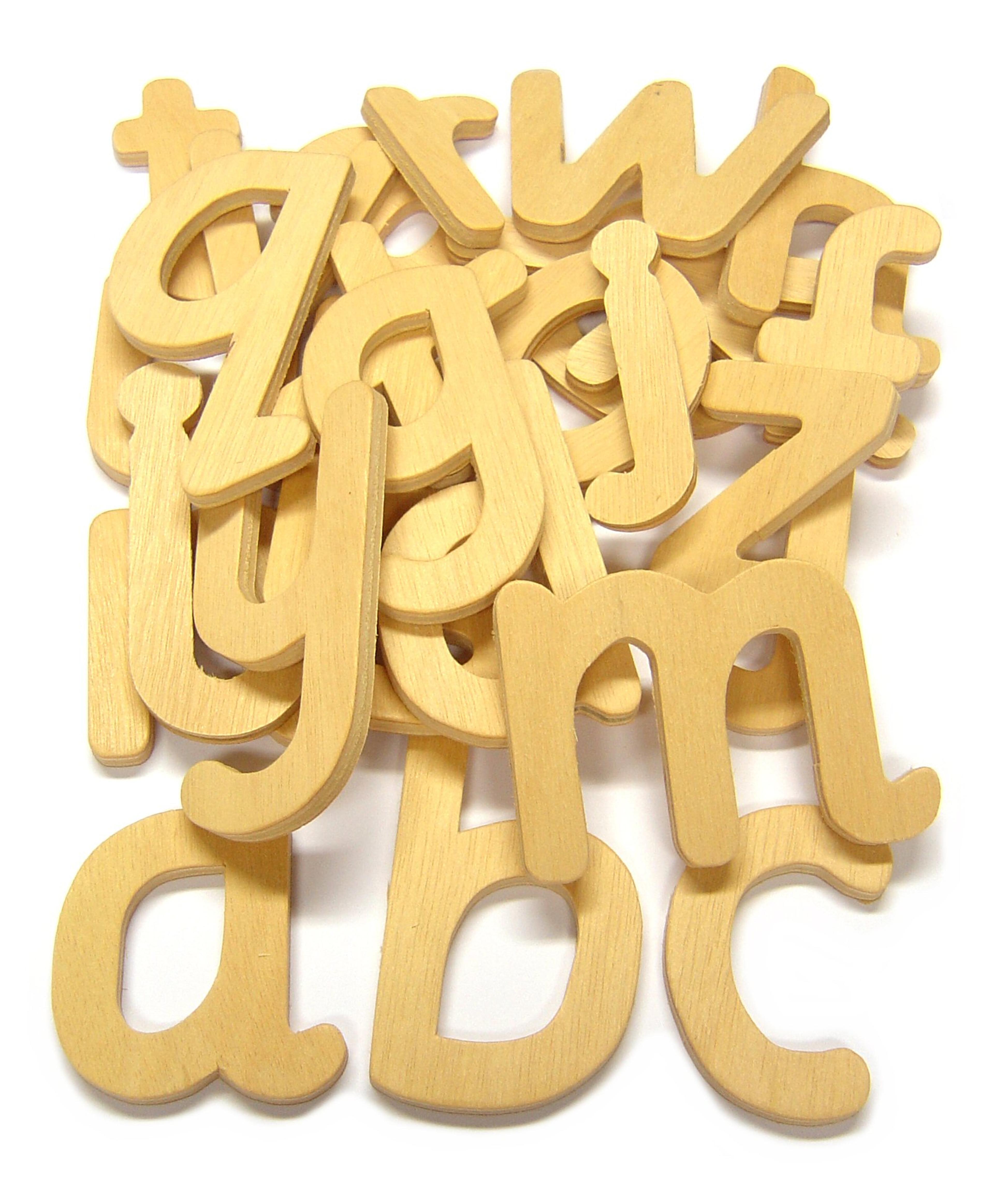 Wooden Lower Case Letters - Pack of 26