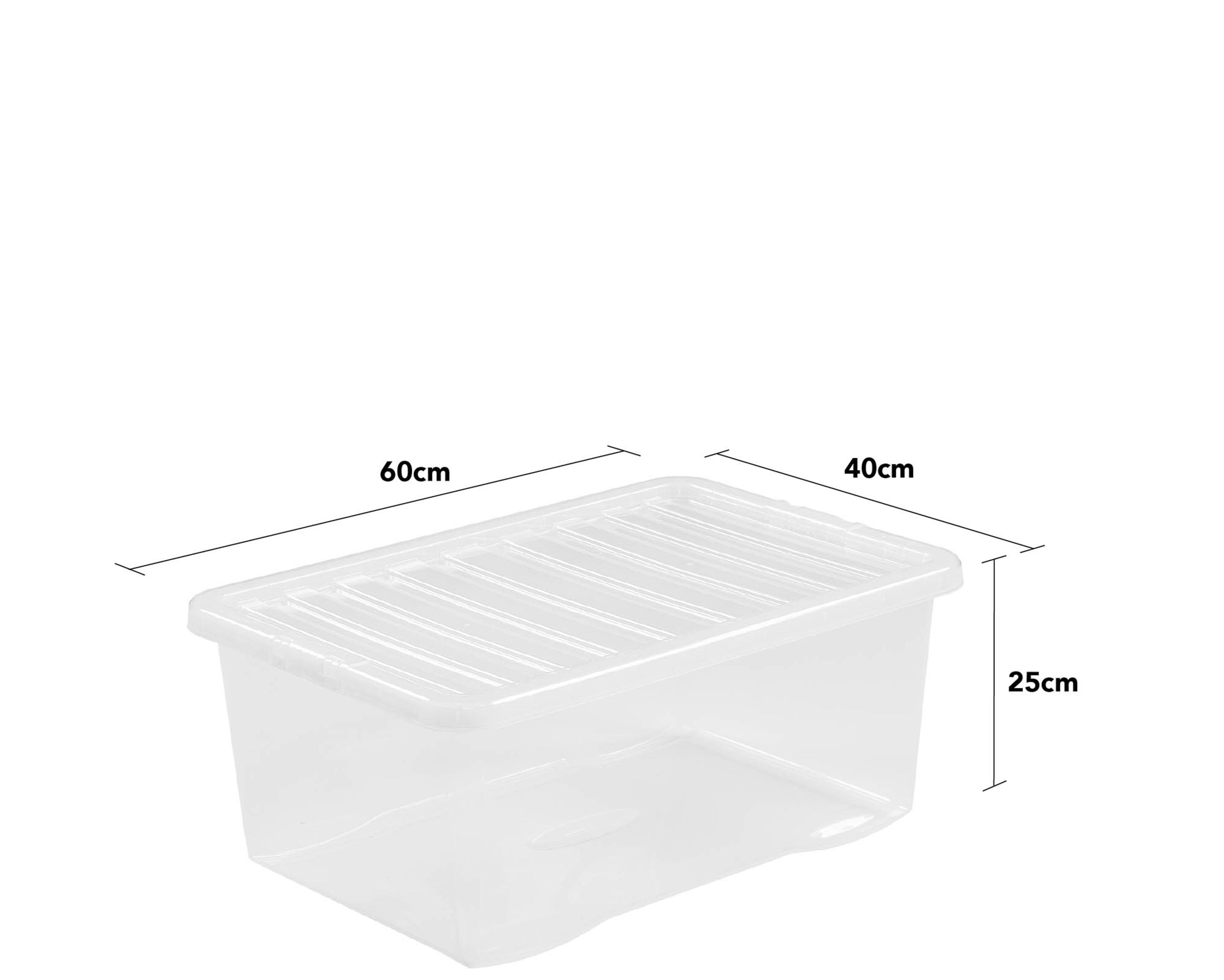 45 Litre Crystal Box and Lid - Clear