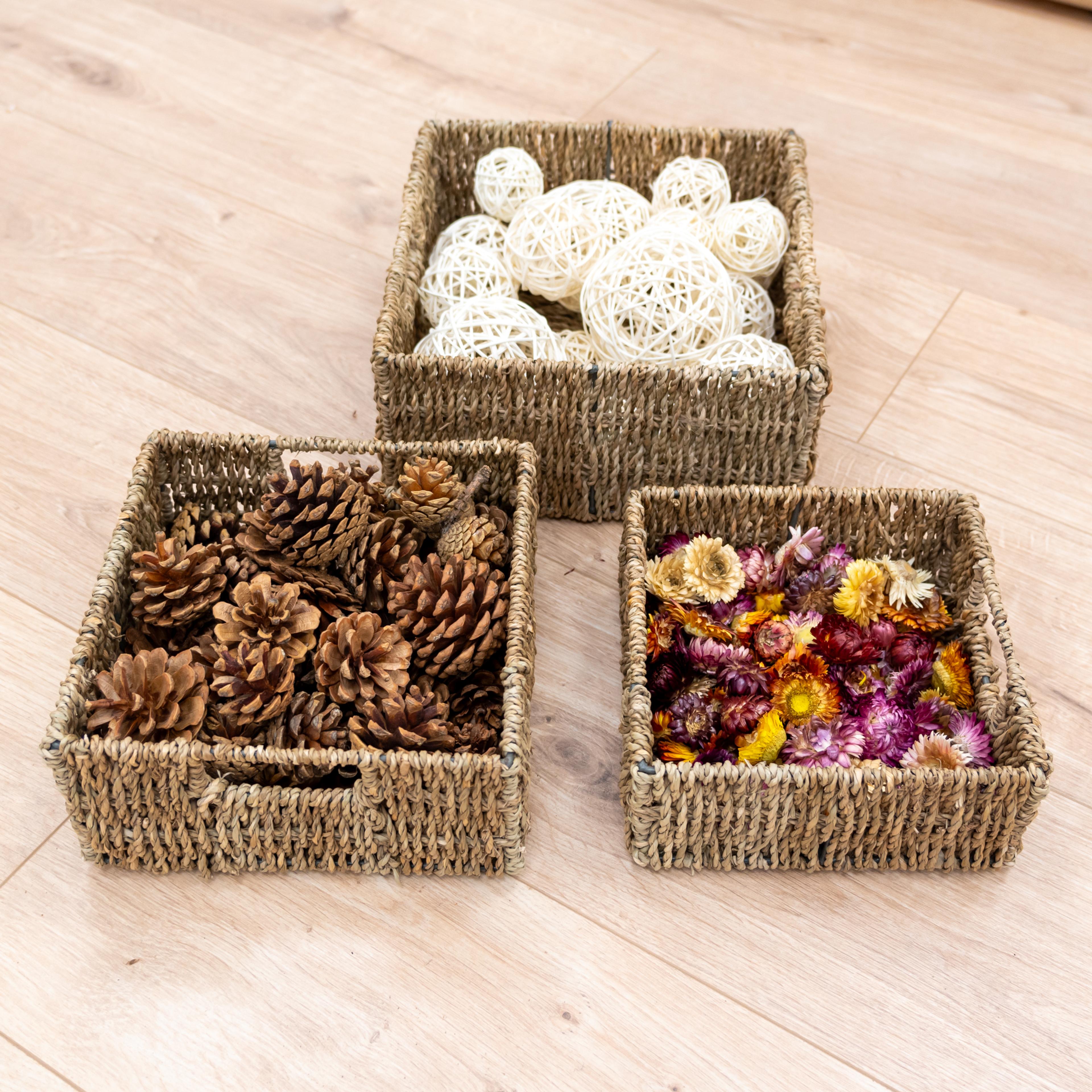 Square Seagrass Baskets from Hope Education - Set of 3
