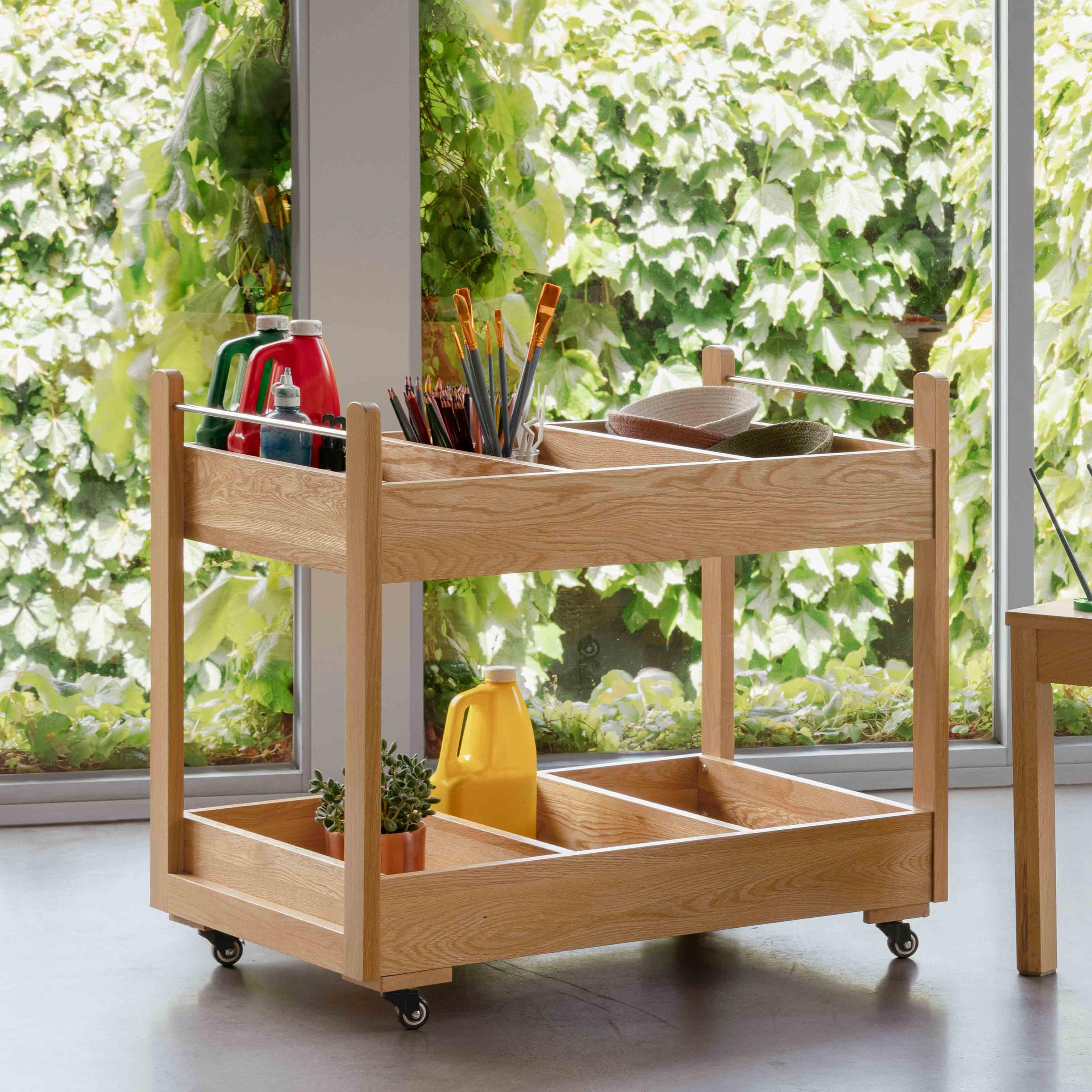 Kids by Design Oak Hobby Trolley
