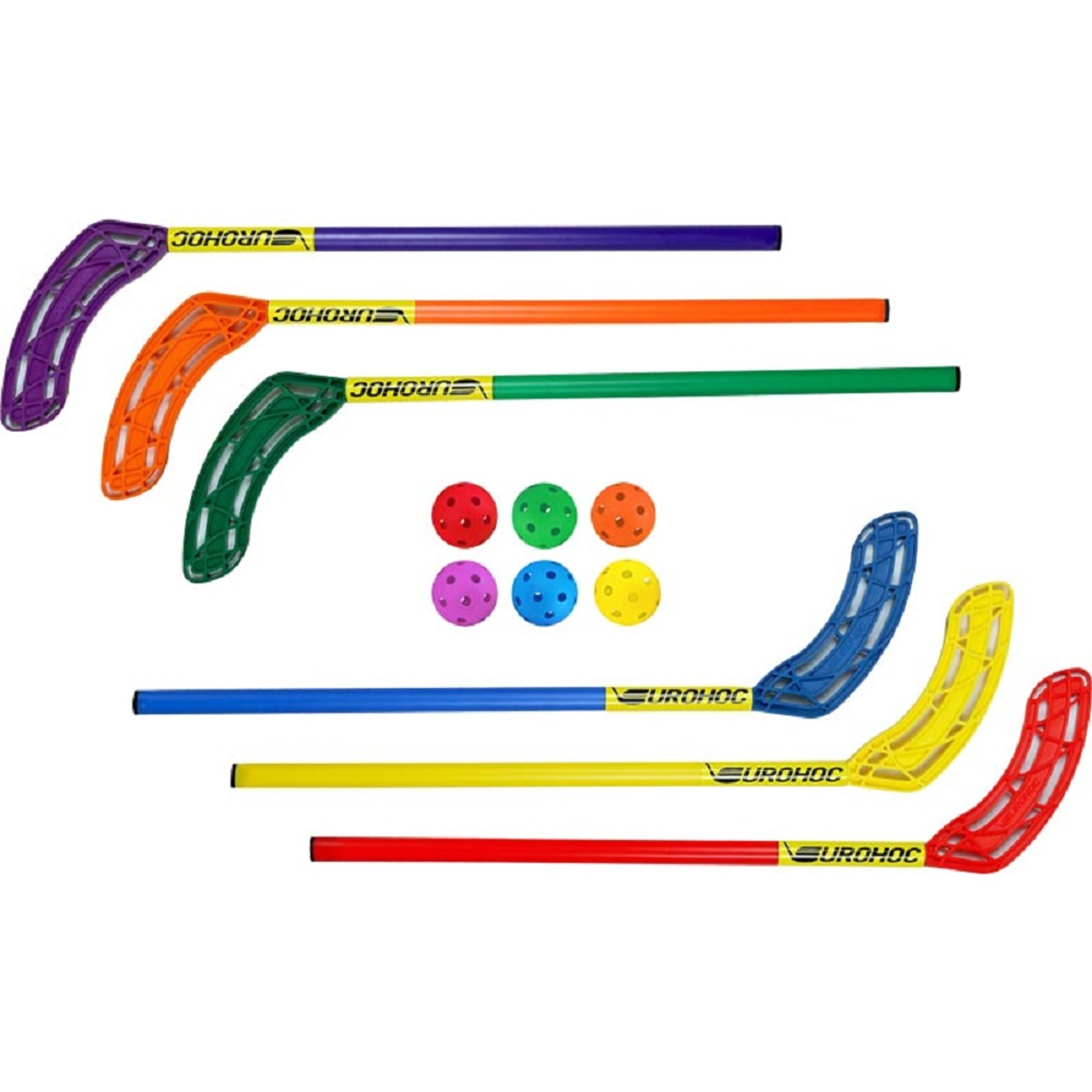 Eurohoc Hockey Sticks & Balls Set - Assorted