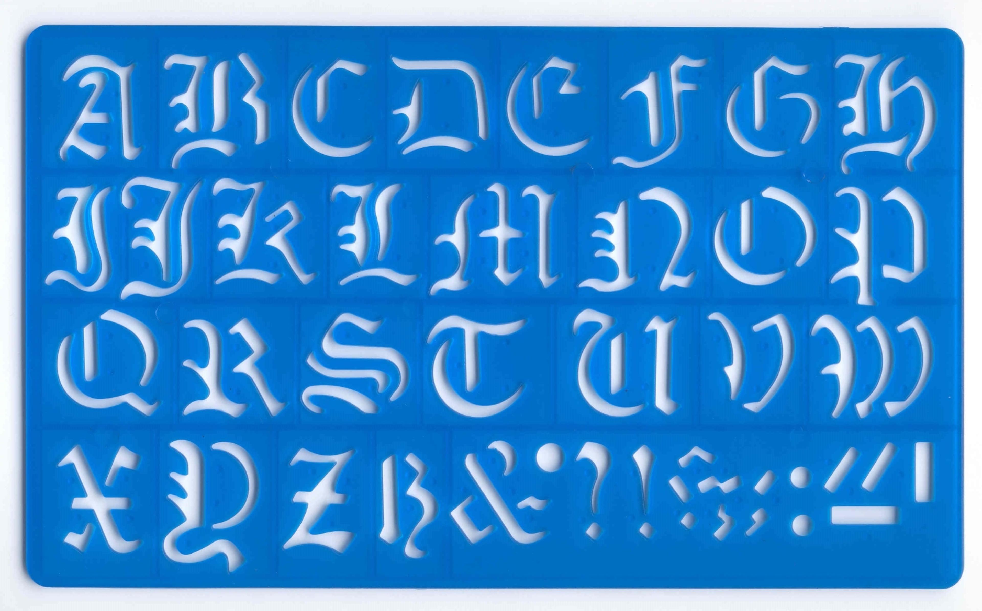 Classmates 30mm Old English Lettering Stencil Set   