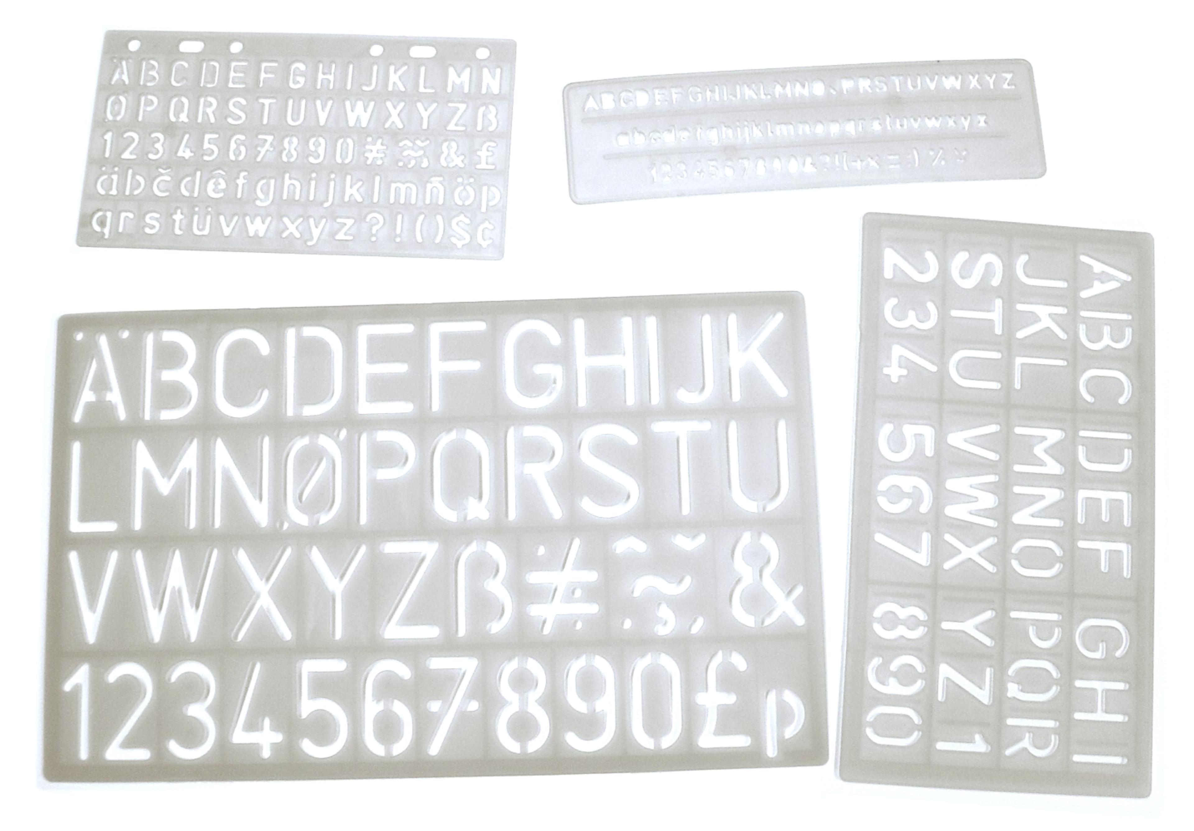 Classmates 5mm-30mm Lettering Stencil Set 4