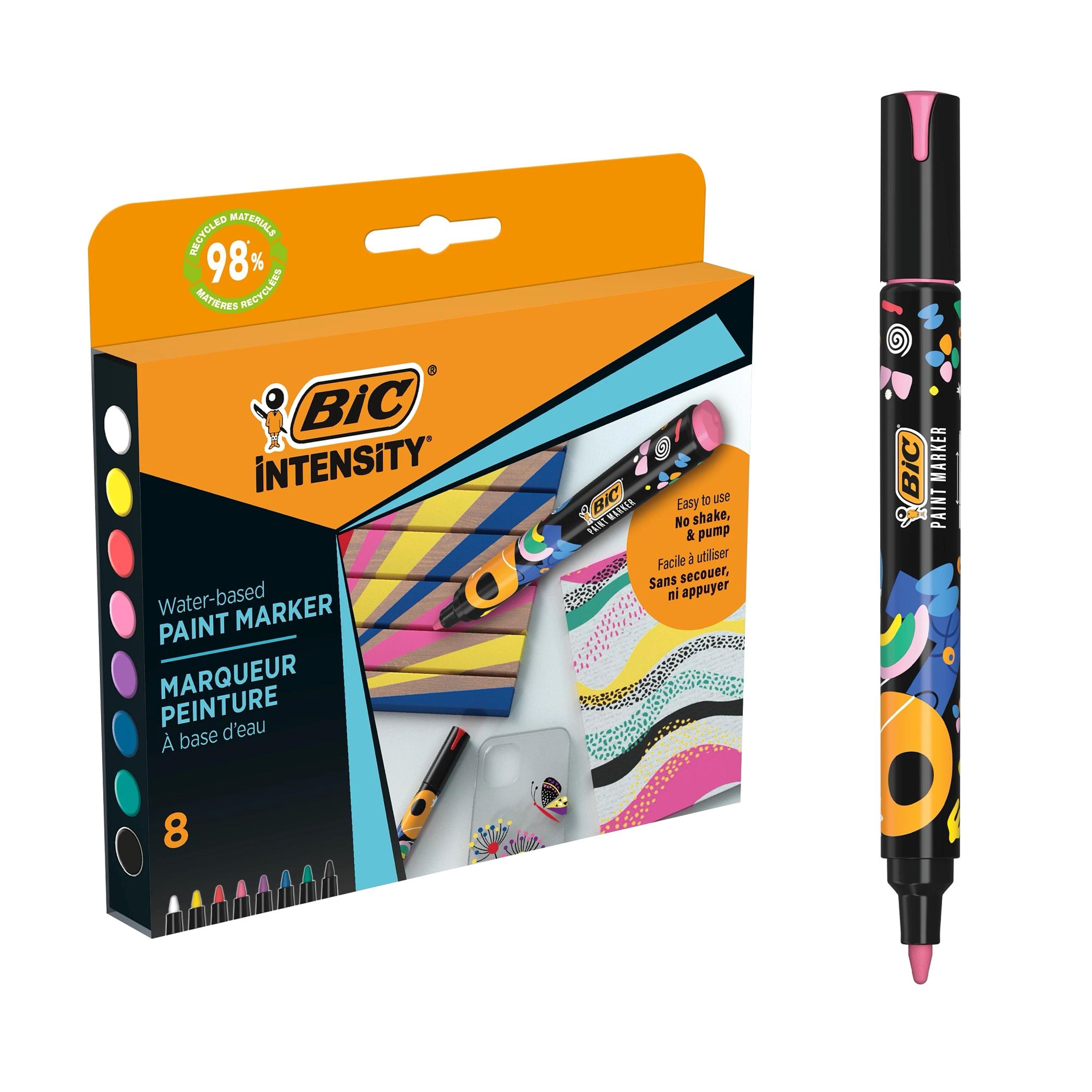 BIC Intensity Paint Marker - Assorted Colours - Pack of 8