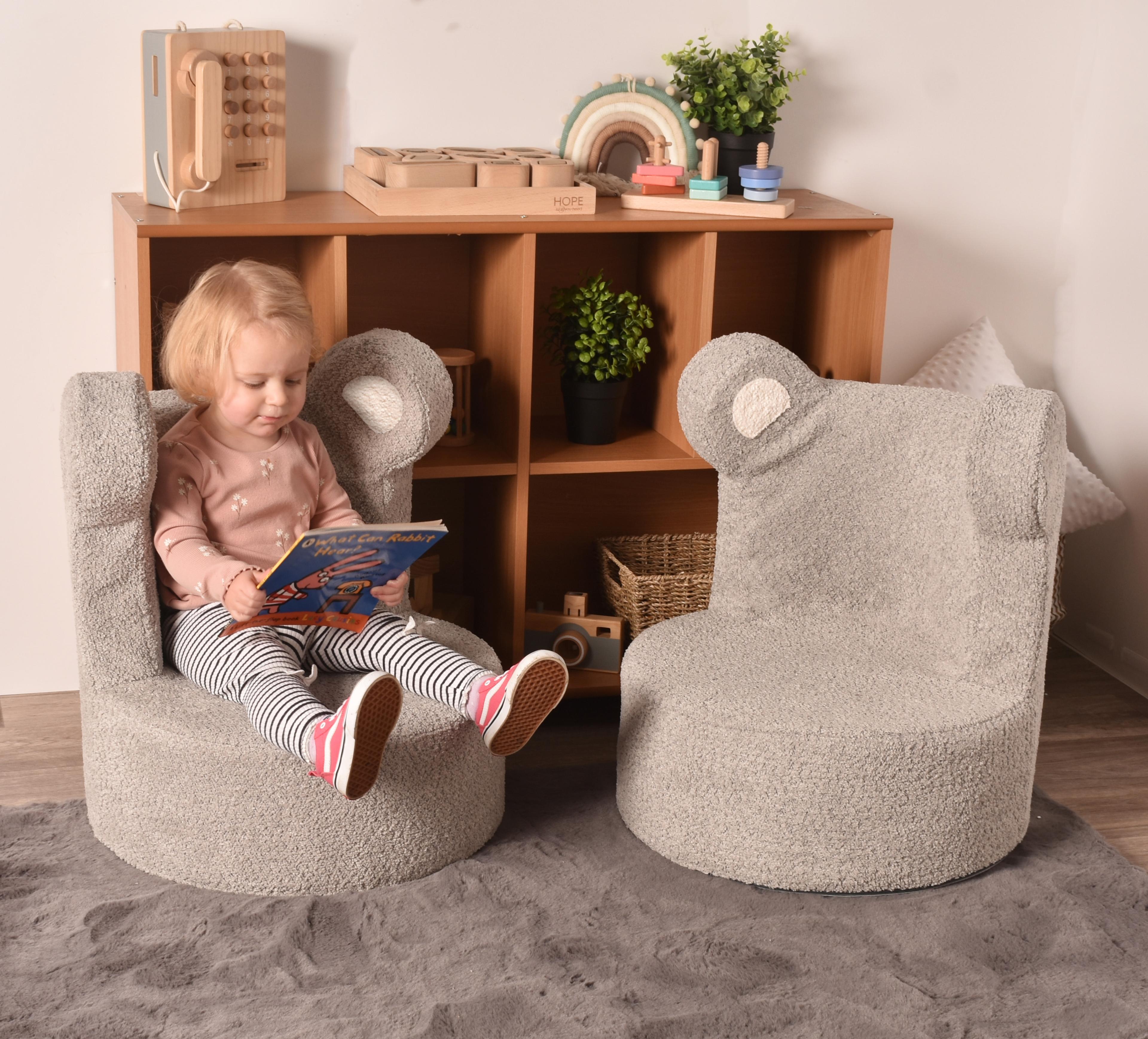 Pair of Boucle Bear Snuggle Chairs from Hope Education