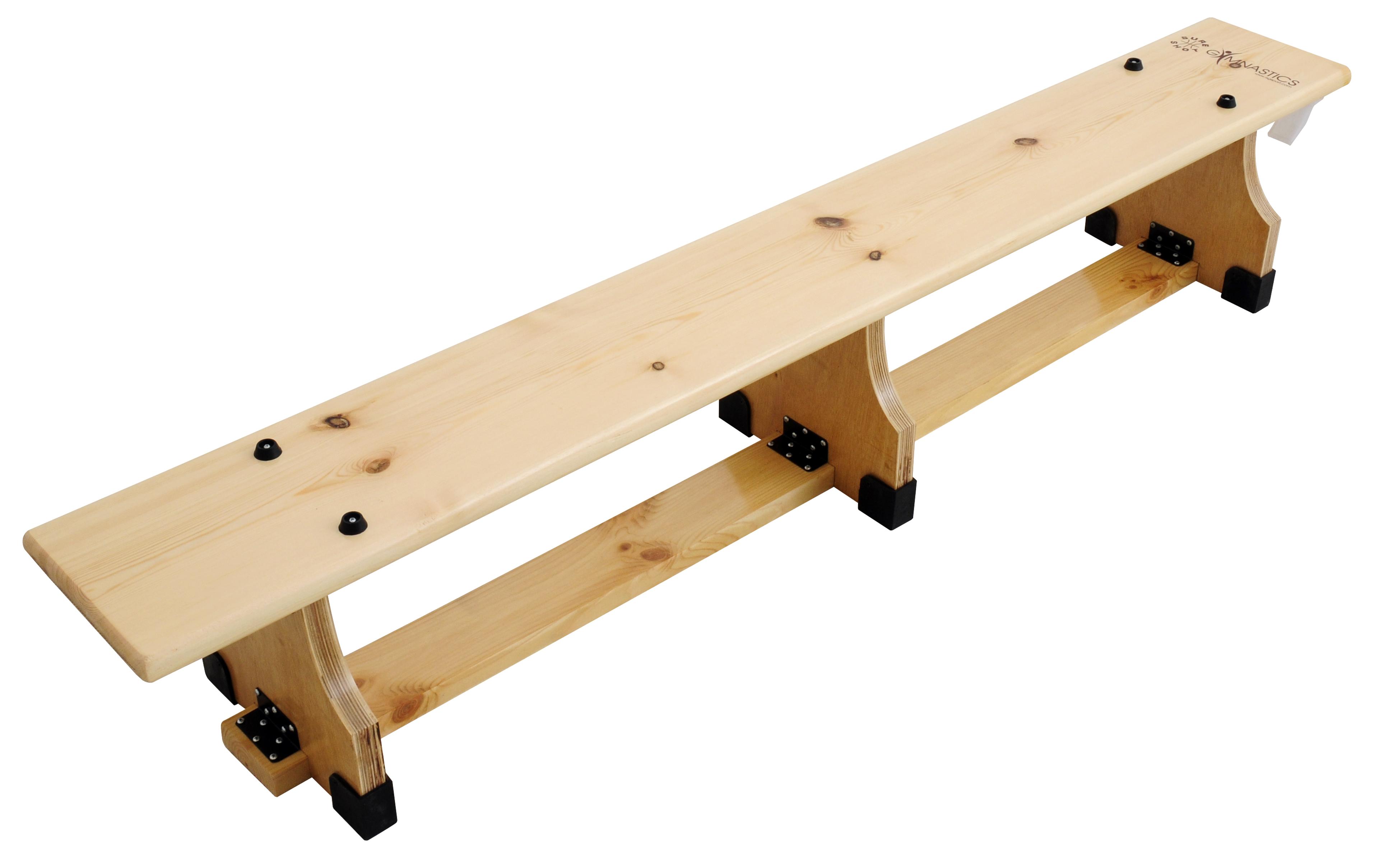 Sure Shot Balance Bench - Natural Wood - 1.8m