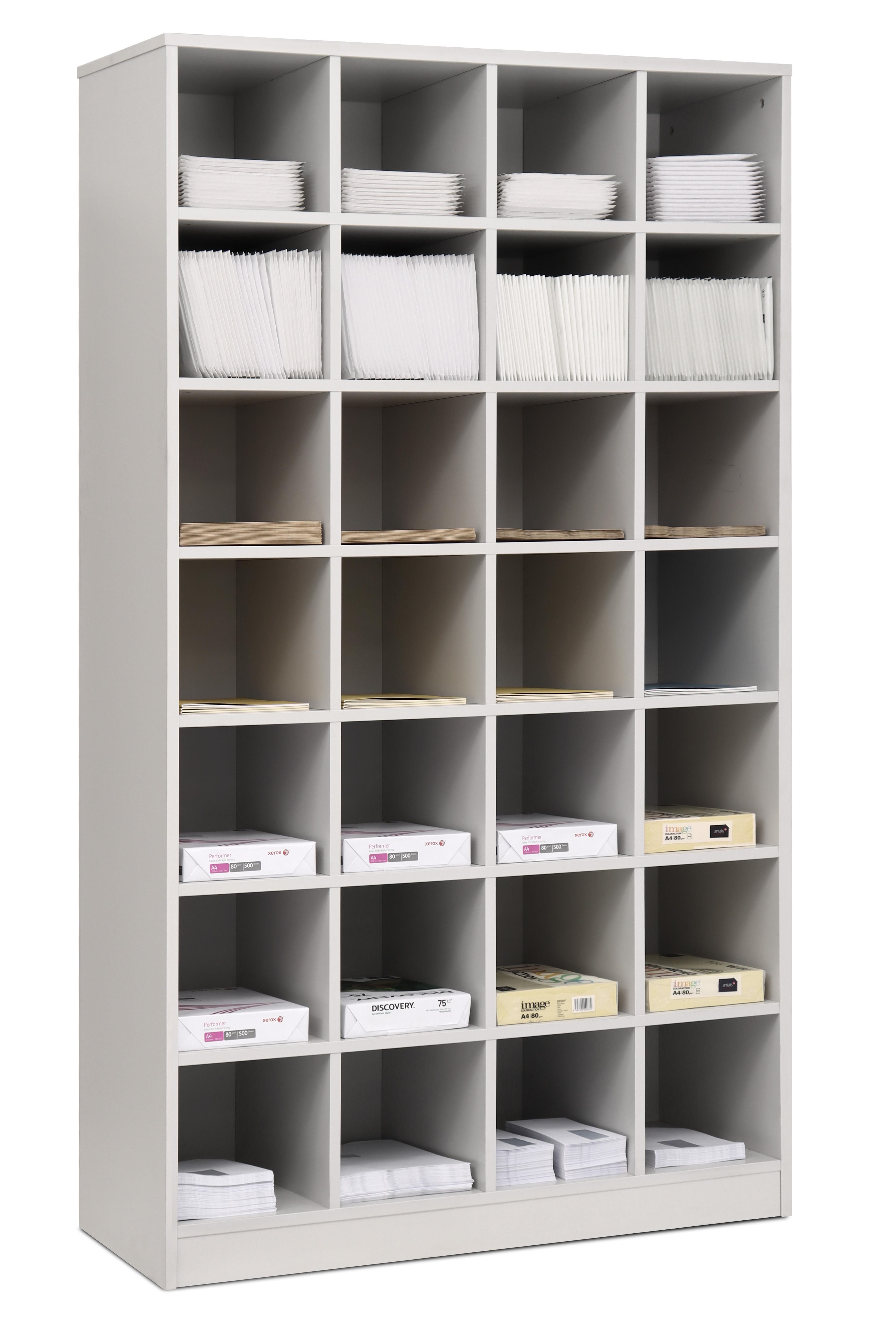 Grey 28 Pigeon Hole Storage Unit
