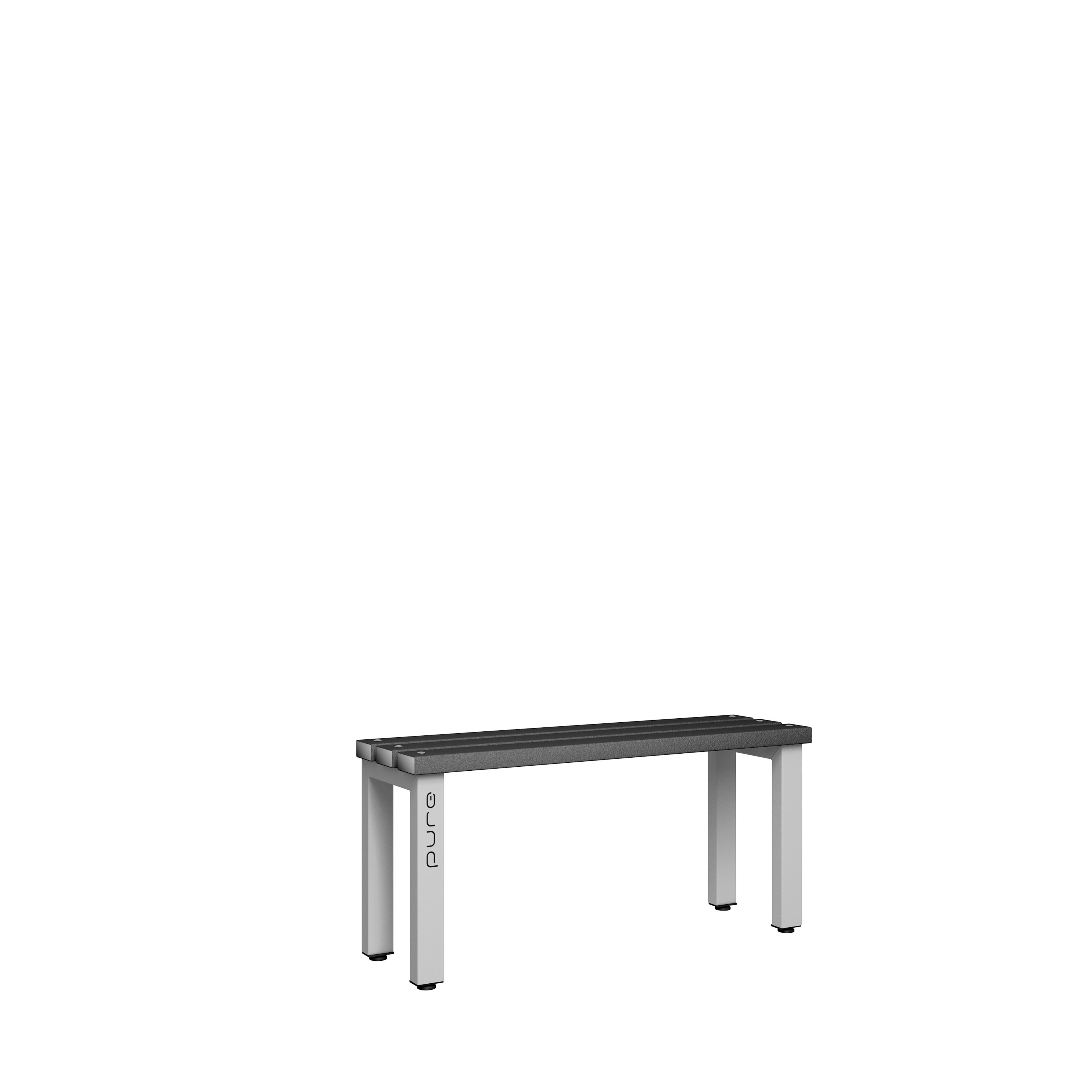 Senior Bench - Single Sided - Black - 1m