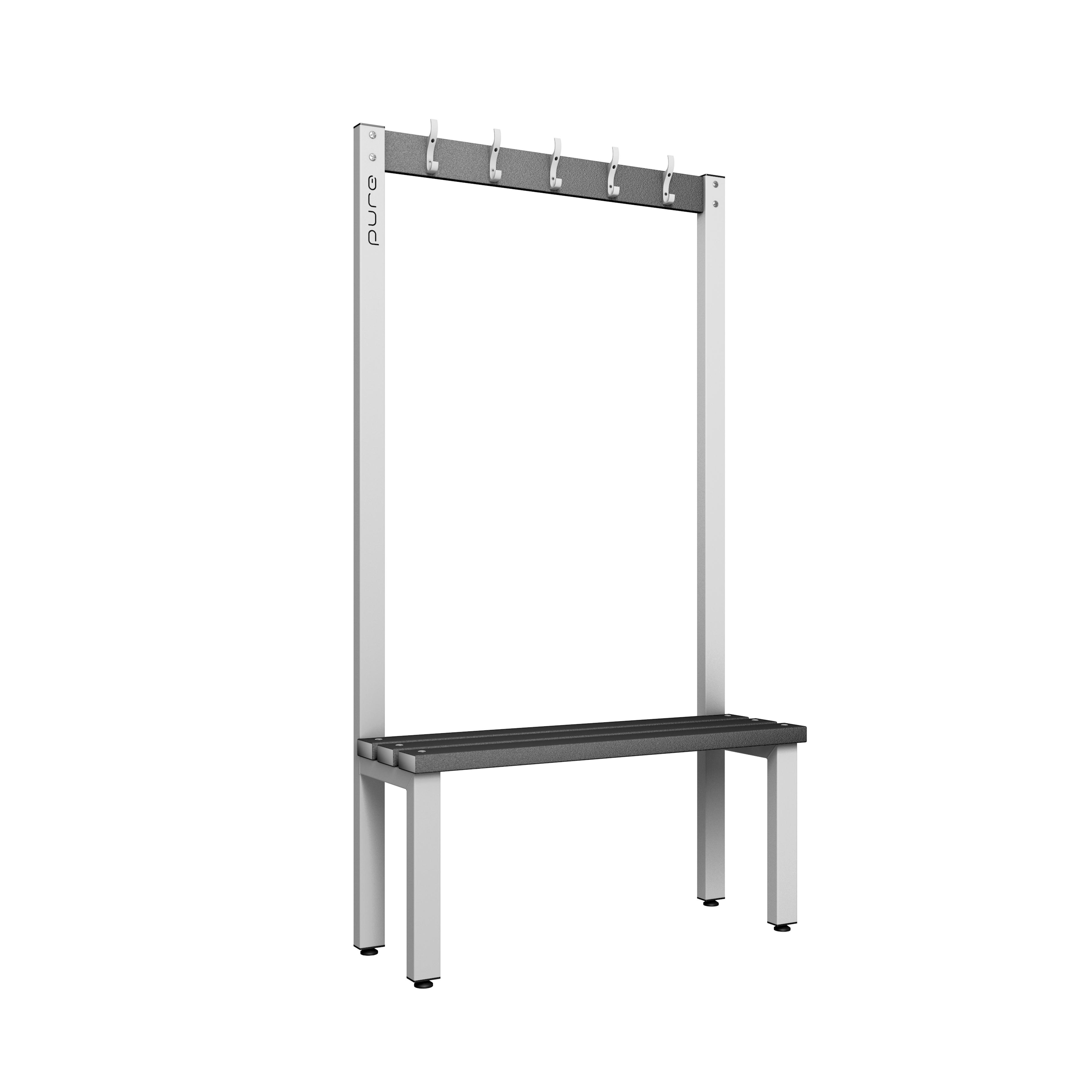 Senior Hook Benches - Single Sided - Black - 1m