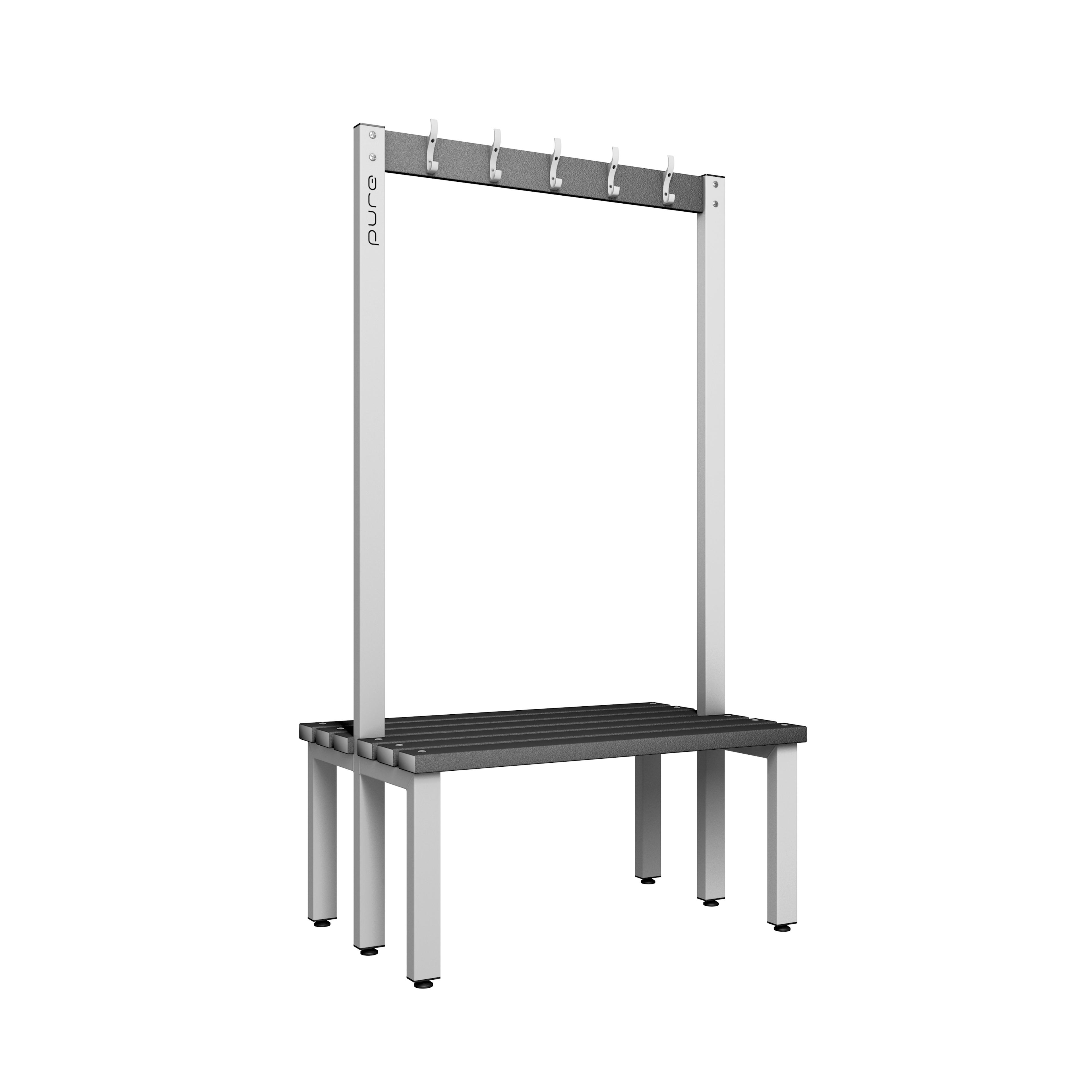 Senior Hook Benches - Double Sided - Black - 1m