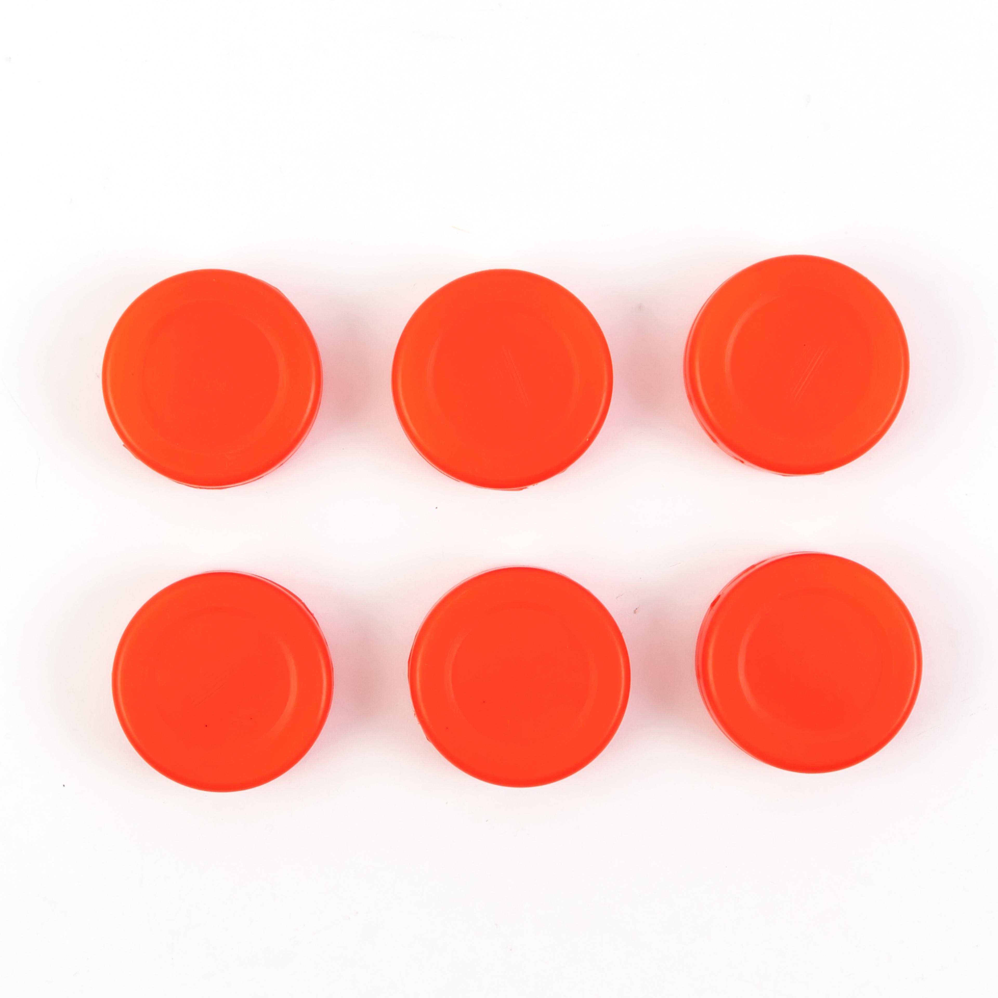 Hockey Puck - Red - Pack of 6