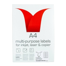 Copier & Laser Labels A4 Round Corners - 16 Per Sheet - Pack of 100