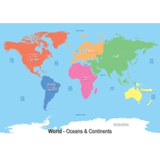 World Maps - Continents & Oceans