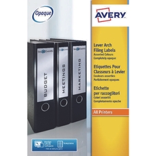 Avery Lever Arch Spine Labels Assorted L7171A - Pack of 20