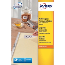 Avery Removable Laser Labels - 48 Per Sheet L4736REV - Pack of 25