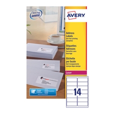 Avery Laser Labels - 14 Per Sheet L7163 - Pack of 40