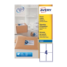 Avery Inkjet Labels - 4 Per Sheet J8169 - Pack of 100