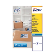 Avery Inkjet Labels - 2 Per Sheet J8168 - Pack of 100