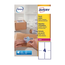 Avery Laser Labels - 4 Per Sheet L7169 - Pack of 100