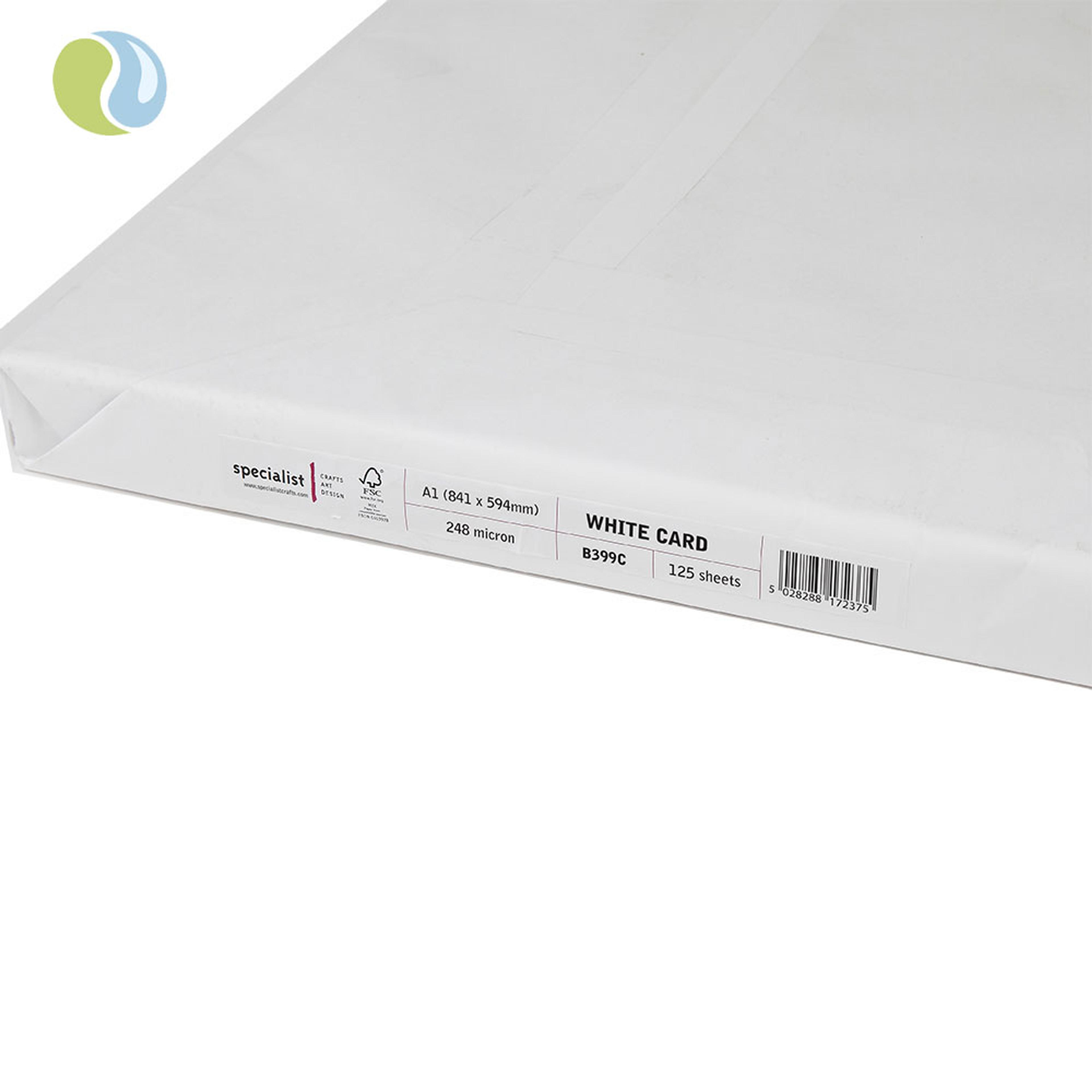 Specialist Crafts White Card 248 Microns - A1. Pack Of 125