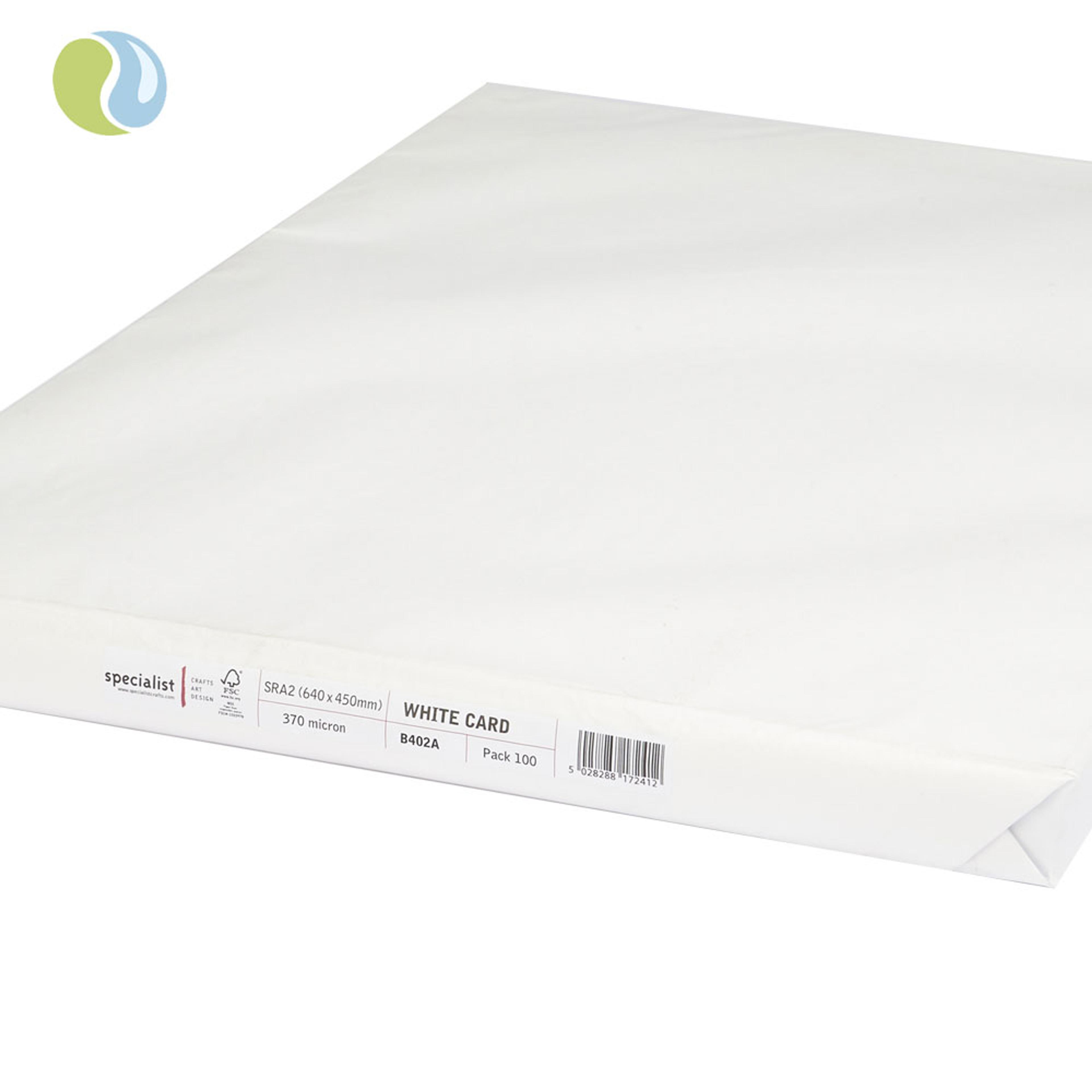 Specialist Crafts White Card 370 Microns - Sra2. Pack Of 100