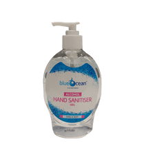 BlueOcean Alcohol Gel Hand Sanitiser 400ml Hand Pump - Pack of 6