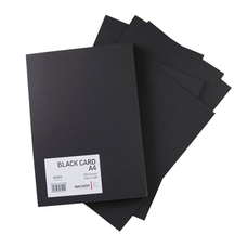 Black Card 230 Microns - A4. Pack of 100