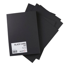 Black Card 380 Microns - A3. Pack of 100
