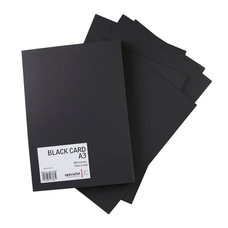 Black Card 500 Microns - A3. Pack of 100