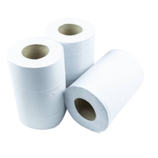 BlueOcean 2 Ply Mini Centrefeed White Rolls - Pack of 12