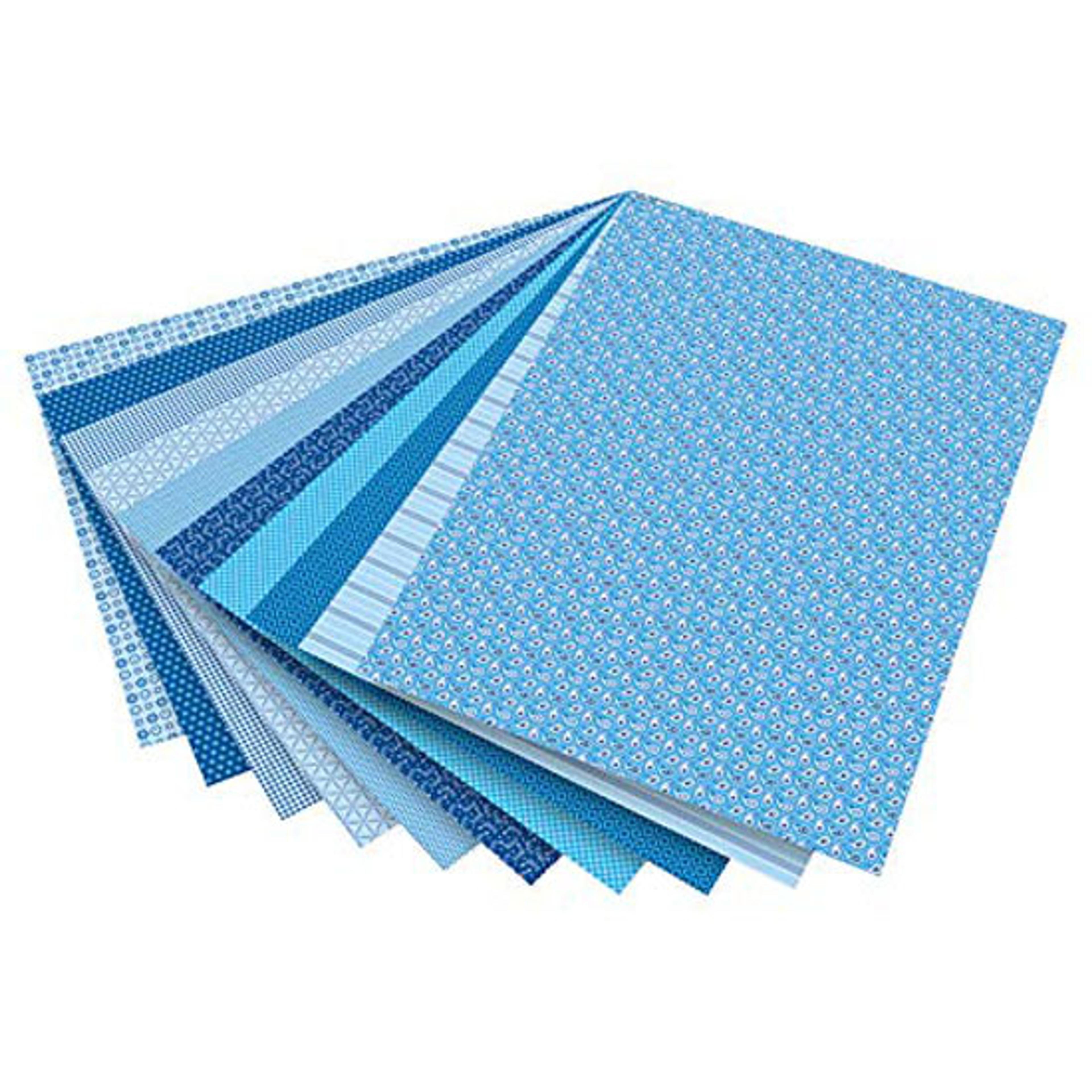 Patterned Colour Themed Card Pack - Blue. Pack of 10