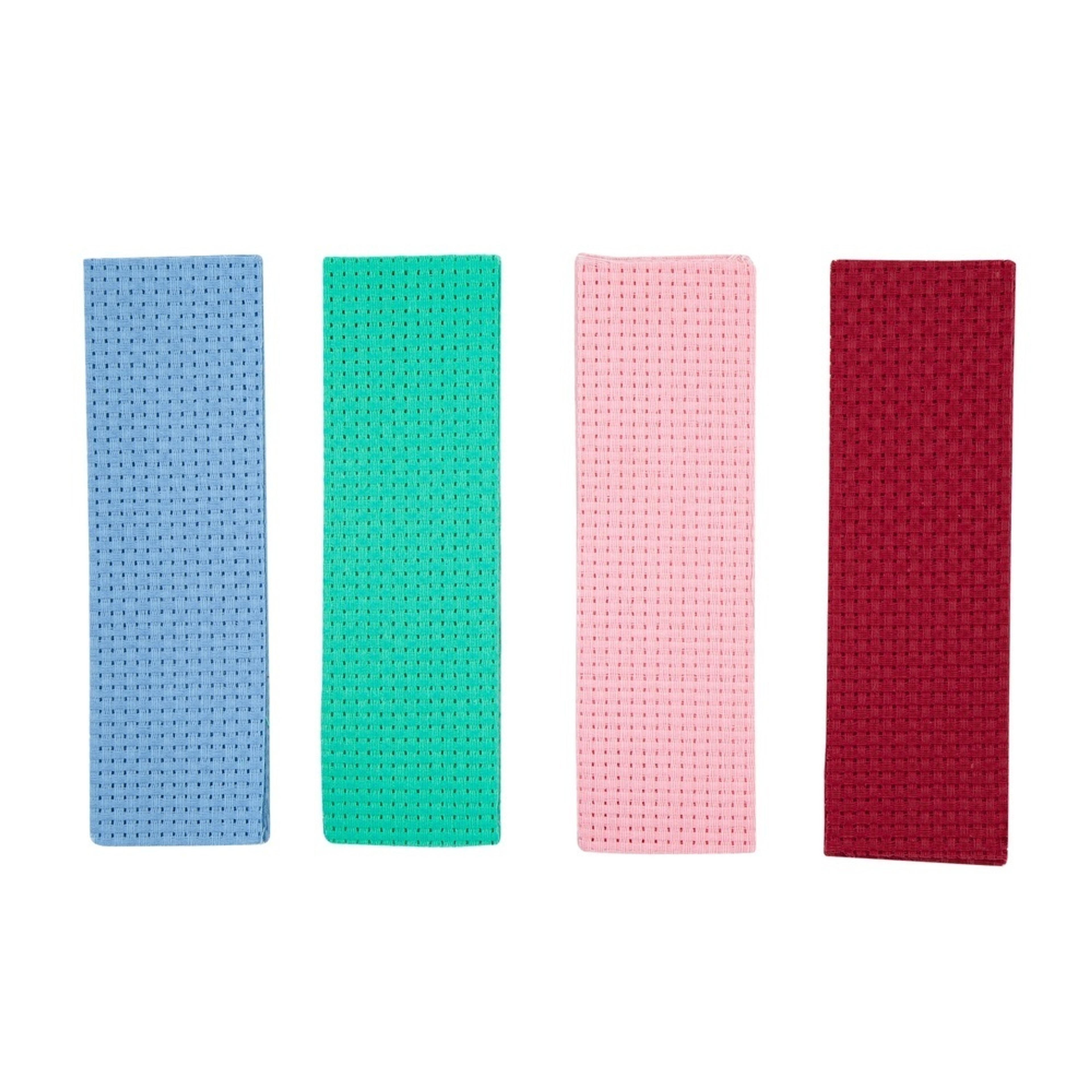 Binca Matting Bookmarks 20cm x 6cm 4 Assorted Cols. - Pack of 40