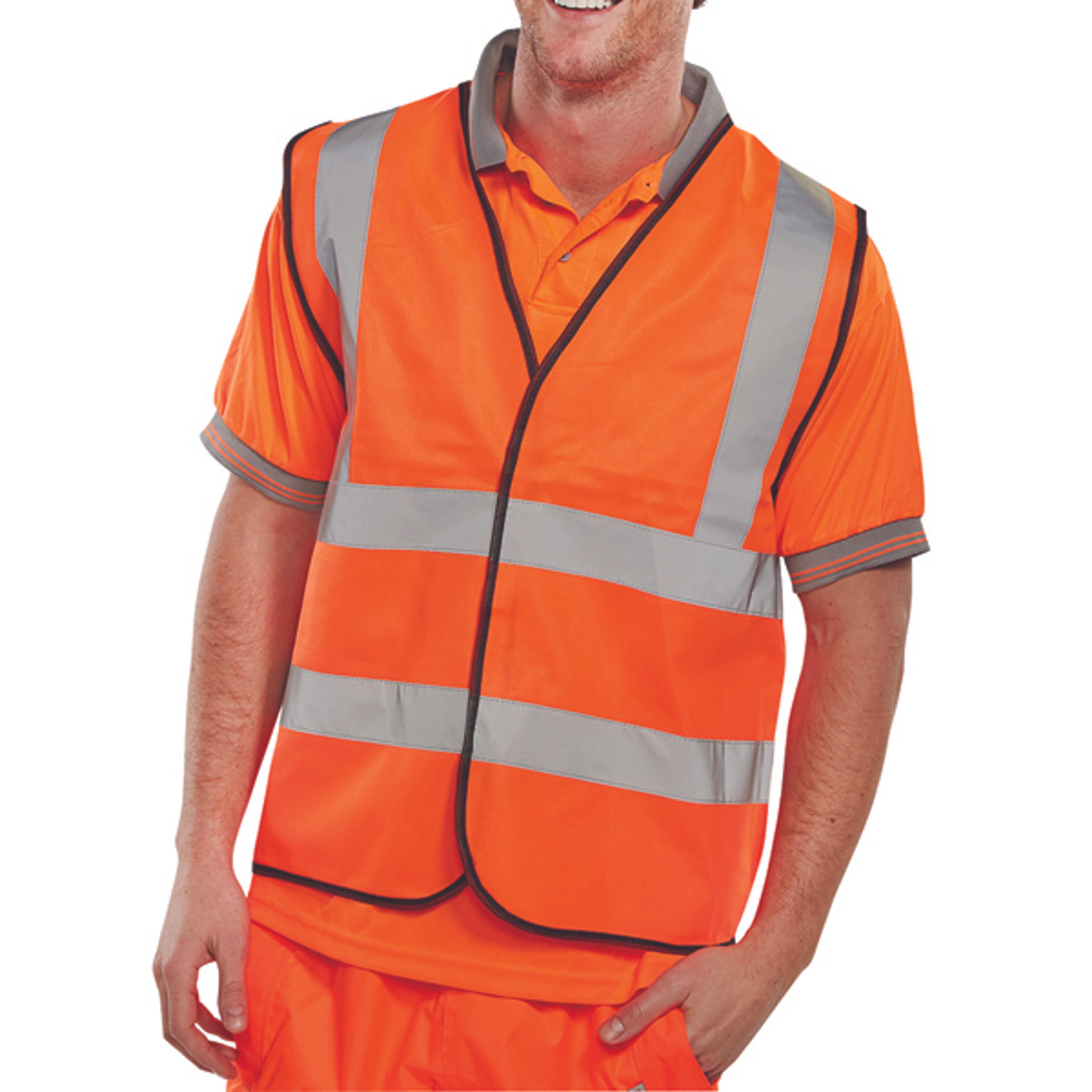 Adult Hi-Vis Waistcoat - Medium 40in Orange