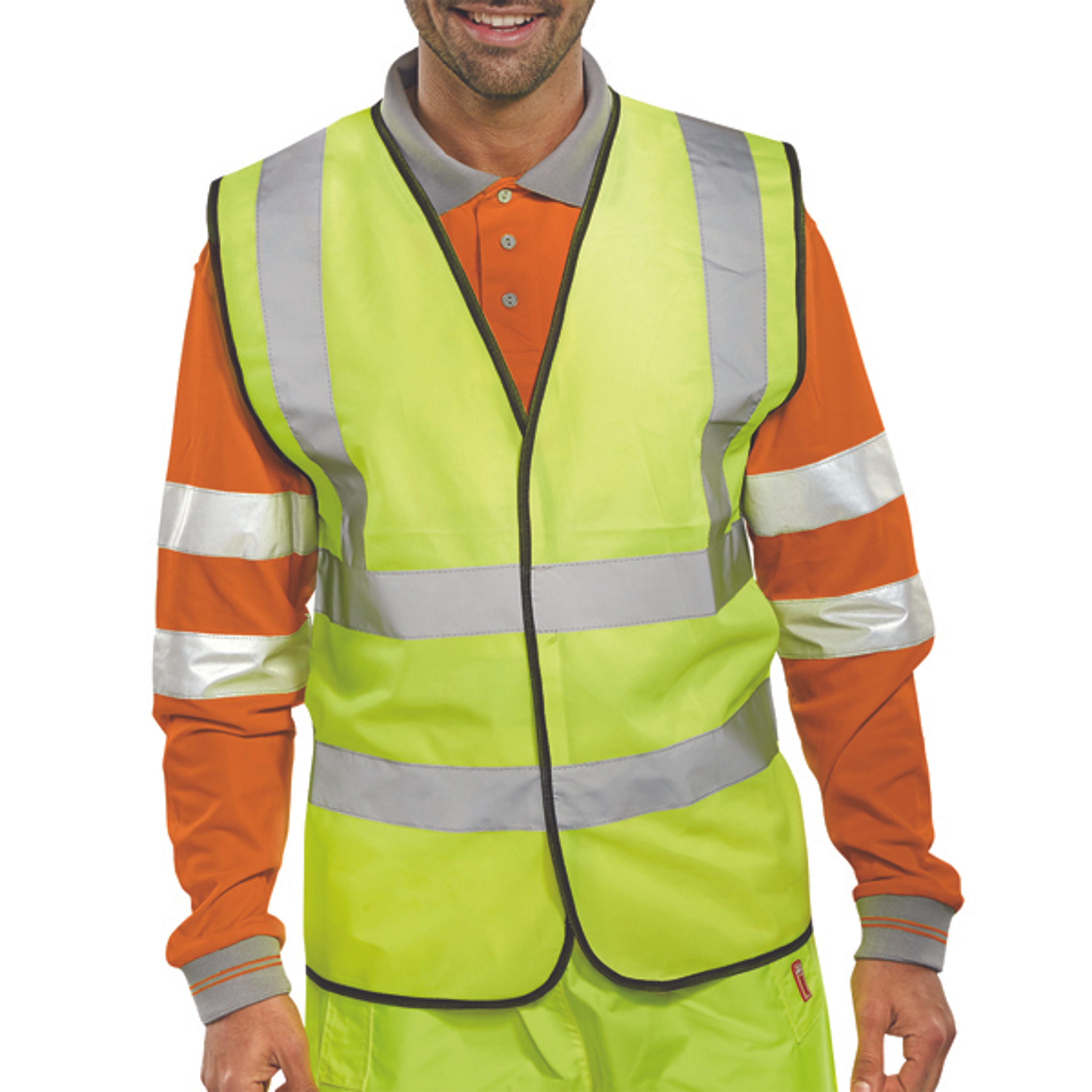 Adult Hi-Vis Waistcoat - Large 44in Yellow