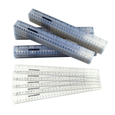 School Essentials Shatterproof Rulers 12in/30cm Clear - Pack of 100