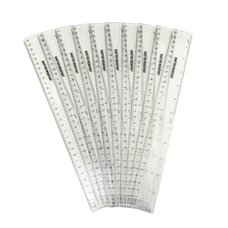 School Essentials Shatterproof Rulers 12in/30cm Clear - Pack of 10