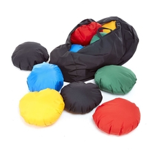 Outdoor Cushion Store With 10 Brightly Coloured Cushions
