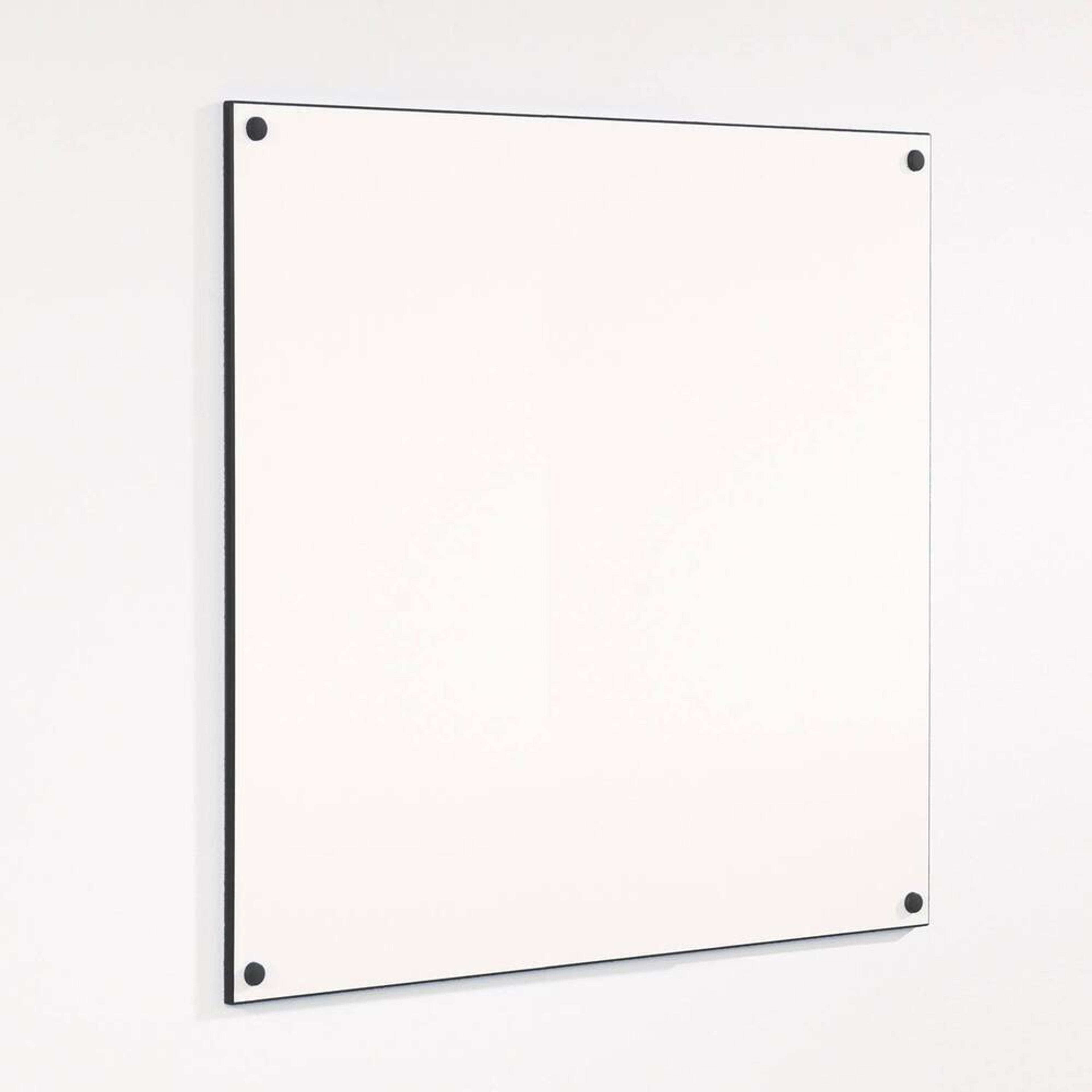 Colour Edged Frameless Whiteboard 1200 x 1200mm - Back Edge