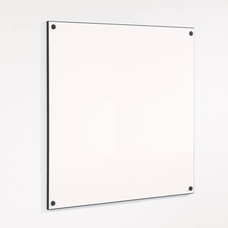 Colour Edged Frameless Whiteboard 1200 x 1200mm - Back Edge