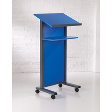 Coloured Panel Front Lectern - Blue