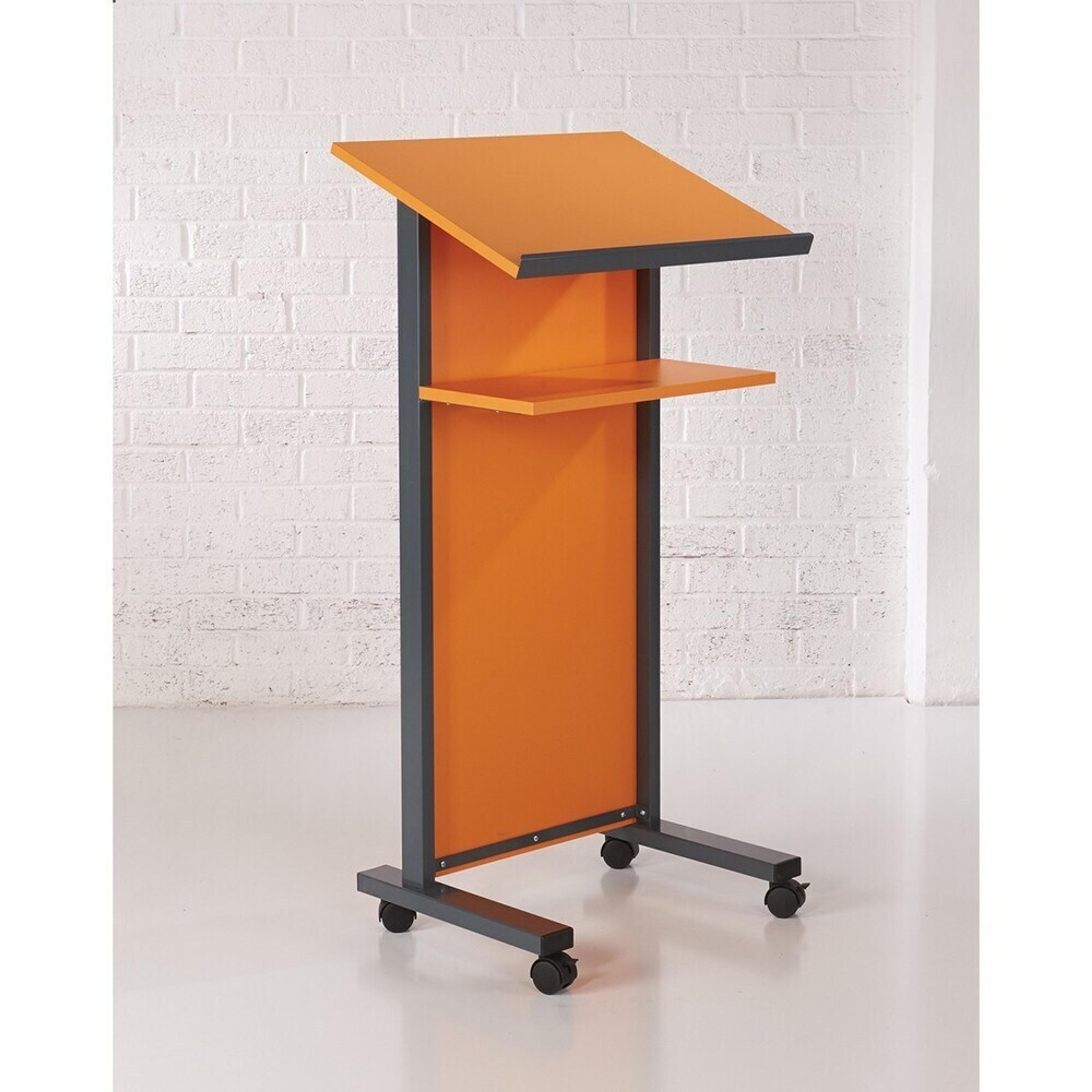 Coloured Panel Front Lectern - Orange