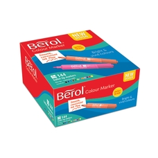 Berol Colour Markers Bullet Tip Classpack Assorted - Pack of 144