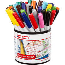 Edding Colourpen Broad - Assorted Tub - Pack of 42
