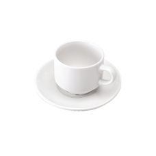 White Cup and Saucer - Pack of 6