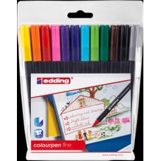 Edding Colourpen Fine - Assorted Wallet - Pack of 12