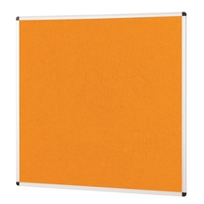 ColourPlus Vibrant Noticeboard Aluminium Frame 1200 x 1200mm - Orange