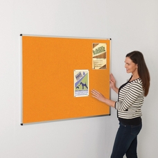 ColourPlus Vibrant Noticeboard Aluminium Frame 1200 x 1500mm - Orange