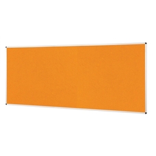 ColourPlus Vibrant Noticeboard Aluminium Frame 1200 x 2400mm - Orange