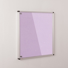 ColourPlus Vibrant Tamperproof Noticeboard Aluminium Frame 1200 x 1200mm - Lilac